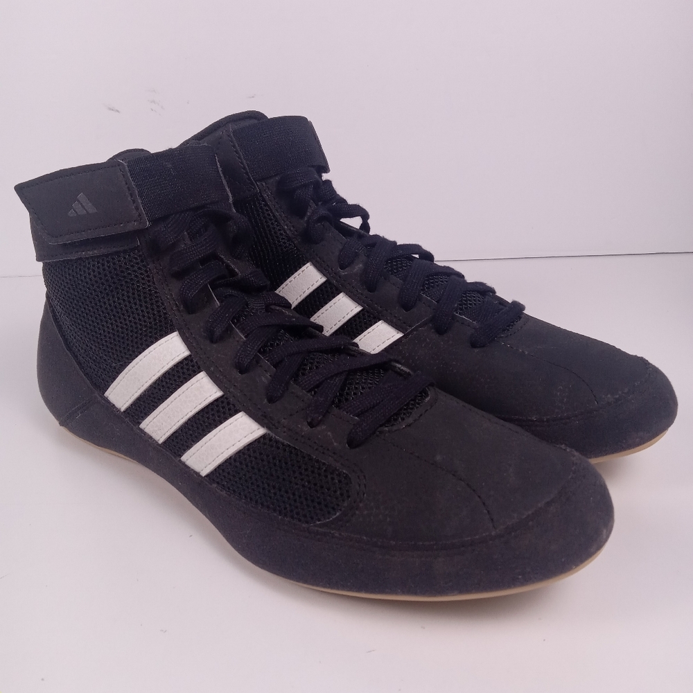 adidas HVC 2 High-Top Mesh Wrestling Shoes Training Black White Gum Mens 9.5